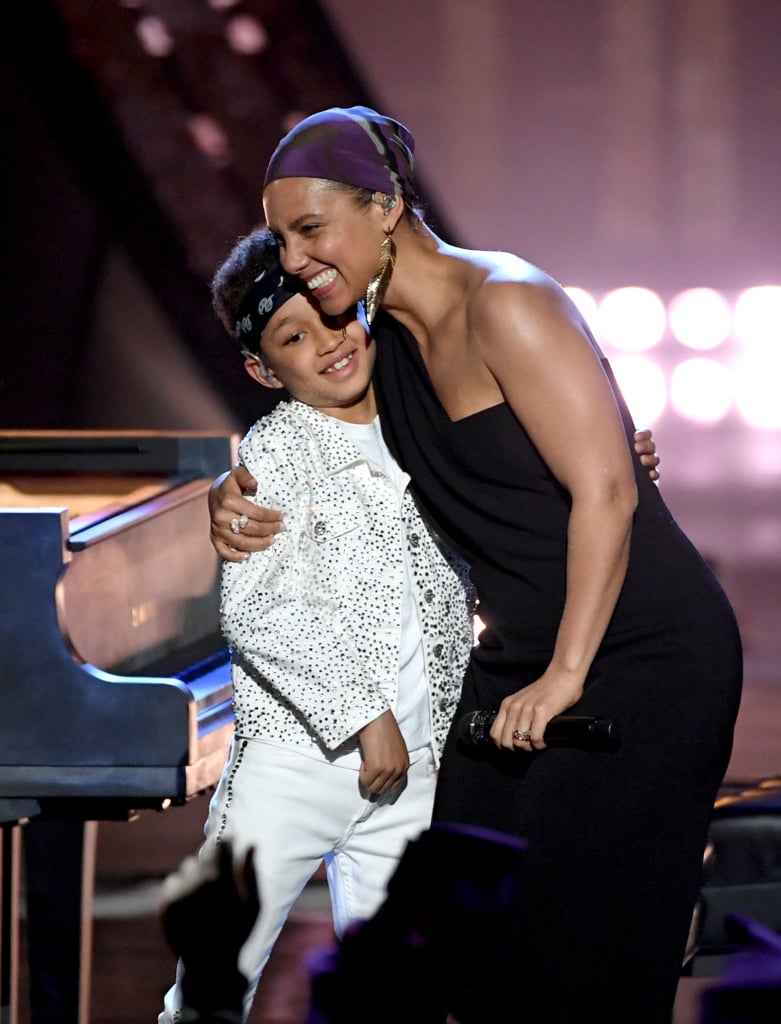 Alicia Keys With Her Sons at 2019 iHeartRadio Music Awards