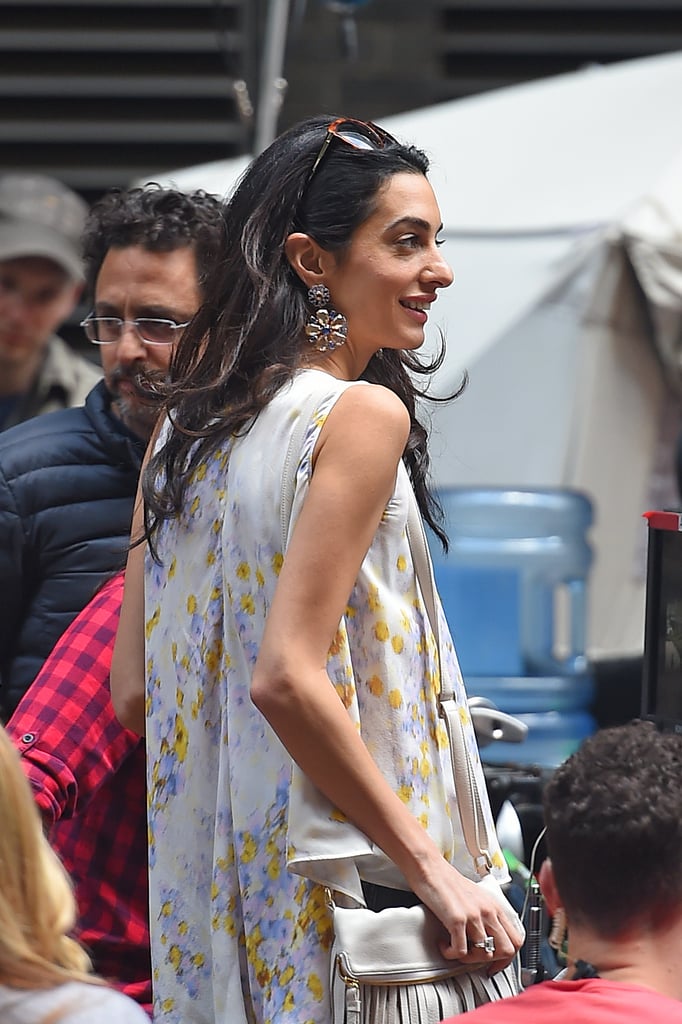 Amal Clooney Wearing a Floral Giambattista Valli Top