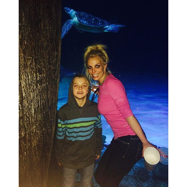 Britney shared this sweet snap in January 2016 and captioned it, "Fun in Vegas!"