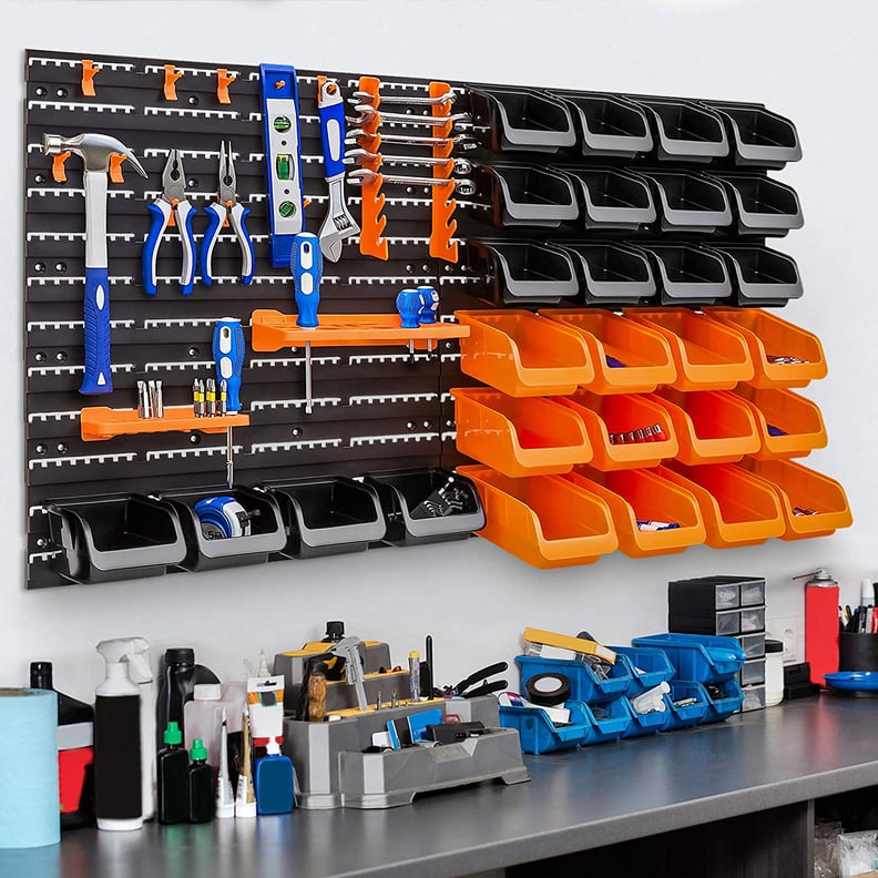 Best Choice Products 44-Piece Wall-Mounted Garage Storage Organizer Rack
