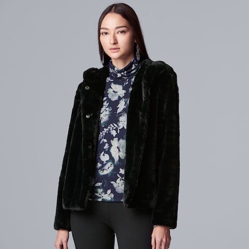 Simply Vera Vera Wang Faux Fur Jacket