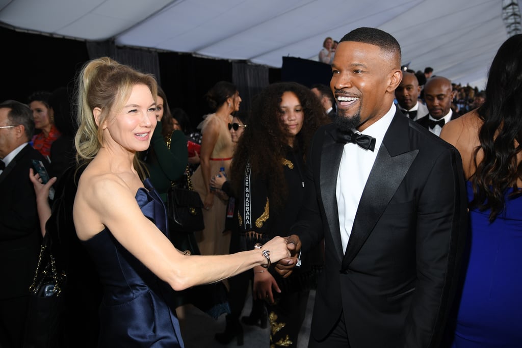 Renée Zellweger and Jamie Foxx at the 2020 SAG Awards