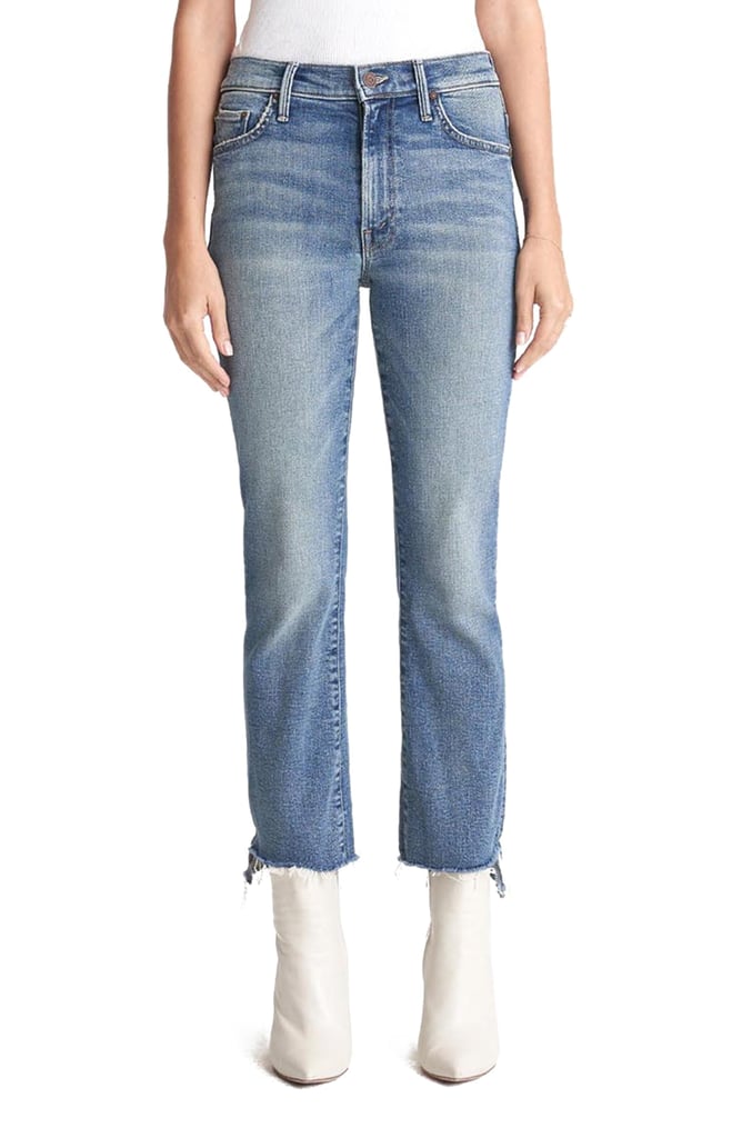 Mother The Insider High-Waist Crop Step Fray Jeans