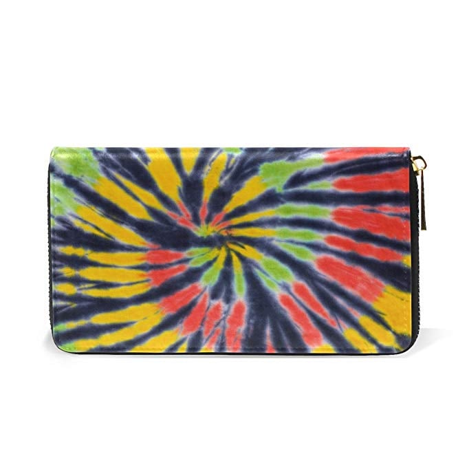 Alaza Rainbow Tie Dye Real Leather Clutch