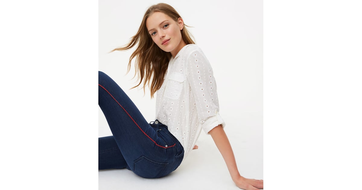 LOFT Modern Side-Stripe Skinny Jeans | Loft Fall Clothing ...
