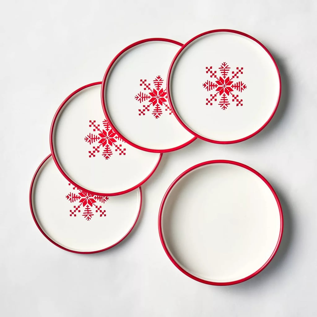 Decorative Snowflake Enamel Coaster Set