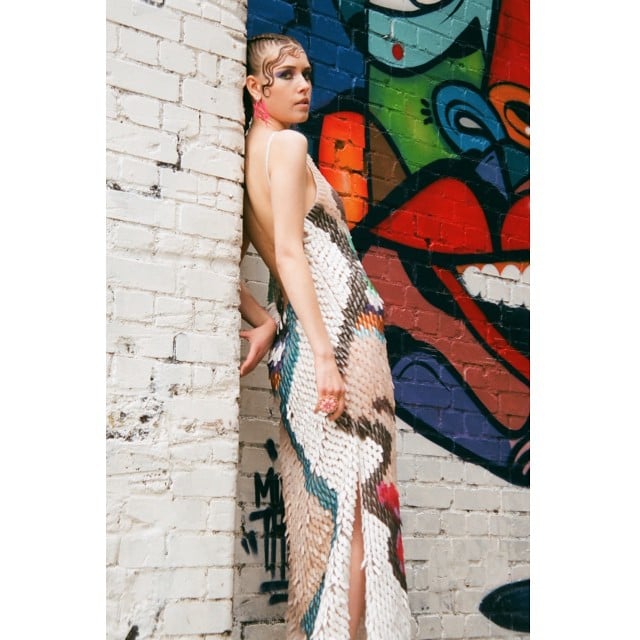 Dress Made Out of Fake Nails