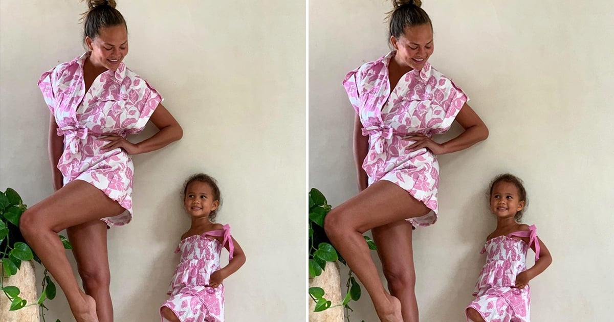 Chrissy Teigen and Luna Are Beyond Adorable in Their Matching Pink Summer Outfits: “Twins!”