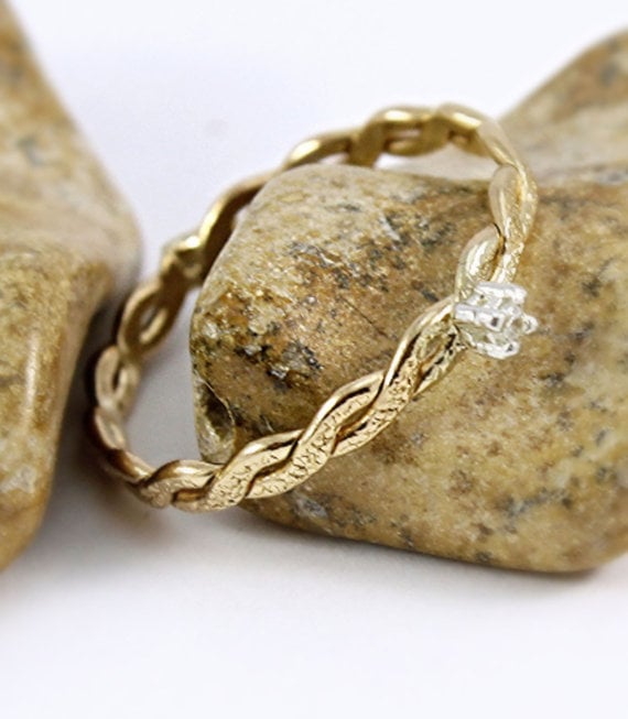 Gold Braided Ring ($42)