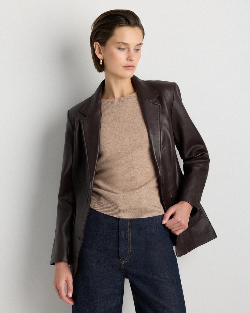 Quince 100% Leather Blazer