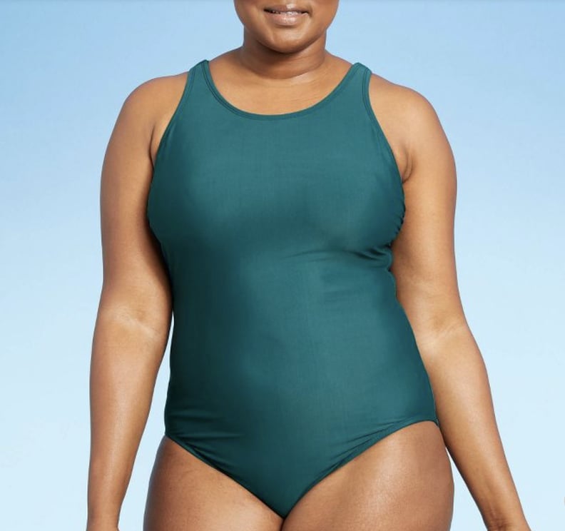 Cross Back One Piece Swimsuit — All in Motion Teal