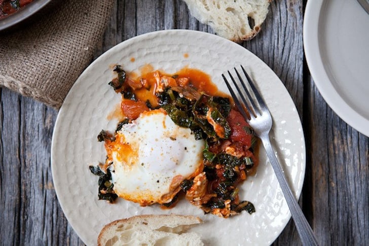 Eggs Baked in Kale-Tomato Sauce