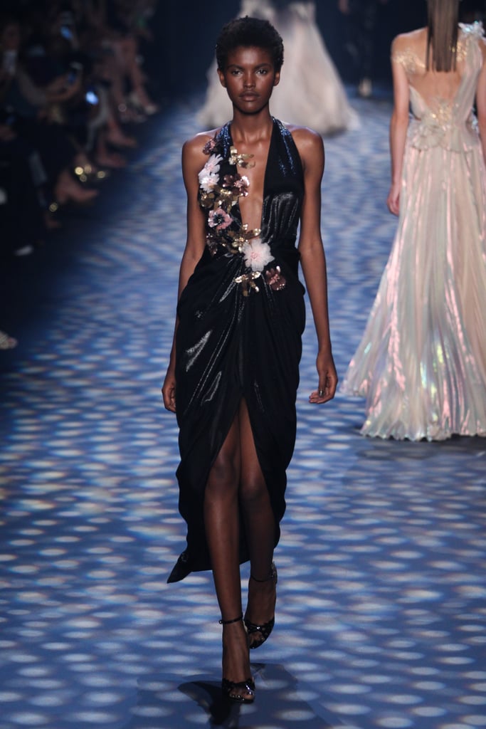 A model walked the runway wearing the Marchesa look at NYFW on Sept ...
