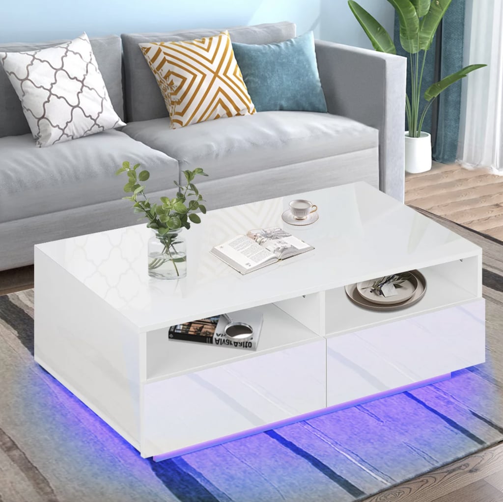A Light-Up Coffee Table: High Gloss LED Coffee Table