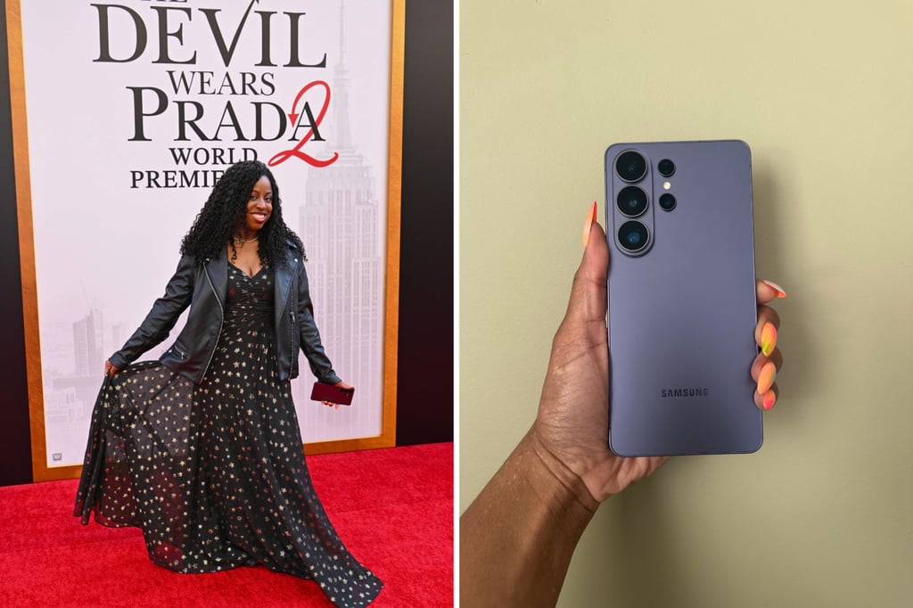 Samsung Galaxy S26 Ultra ($1,500)
"I've long been a fan of Samsung phones for the camera — let's face it: there's no competition. (See Exhibit A: me recording fish underwater while snorkeling, and the content is as clear as ever.) The camera certainly came in handy at "The Devil Wears Prada 2" premiere, where I zoomed at a whopping 10x and still got great footage of Meryl Streep, Anne Hathaway, Stanley Tucci, Emily Blunt, and surprise guest Lady Gaga onstage. But that's only the beginning.
Image Source: PS Photography / Jessica Andrews
On the day of the premiere, I also discovered Bixby, the AI-powered virtual assistant available on Samsung devices, wearables, and smart appliances. Using voice-driven control (because I was in the middle of doing my makeup), I asked Bixby to book my Uber ride to Lincoln Center for the premiere, and later, to research movie times to go see "The Devil Wears Prada 2" again with my best girlfriends. I like to think of Bixby as my personal assistant like Jin — we all need some administrative help sometimes, right?

Finally, and this may be my favorite feature: I was able to use Circle to Search, a Google-powered feature on the S26 Ultra, to do my fashion job for me: it can identify designers or pull up similar pieces for any look you capture. I used it to find out what celebrities were wearing on the red carpet — and it will be a game-changer when it comes to my wardrobe later on, cerulean sweaters and all." — Jessica Andrews, senior style editor