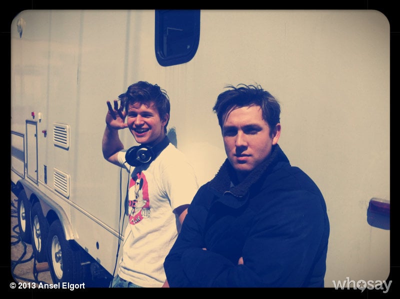 Ansel Elgort and Christian Madsen goofed around between takes.
Source: Ansel Elgort on WhoSay