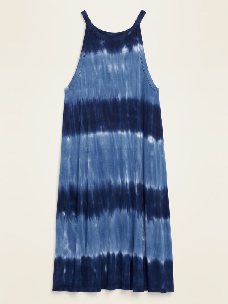 Old Navy High-Neck Dip-Dye Sleeveless Swing Dress