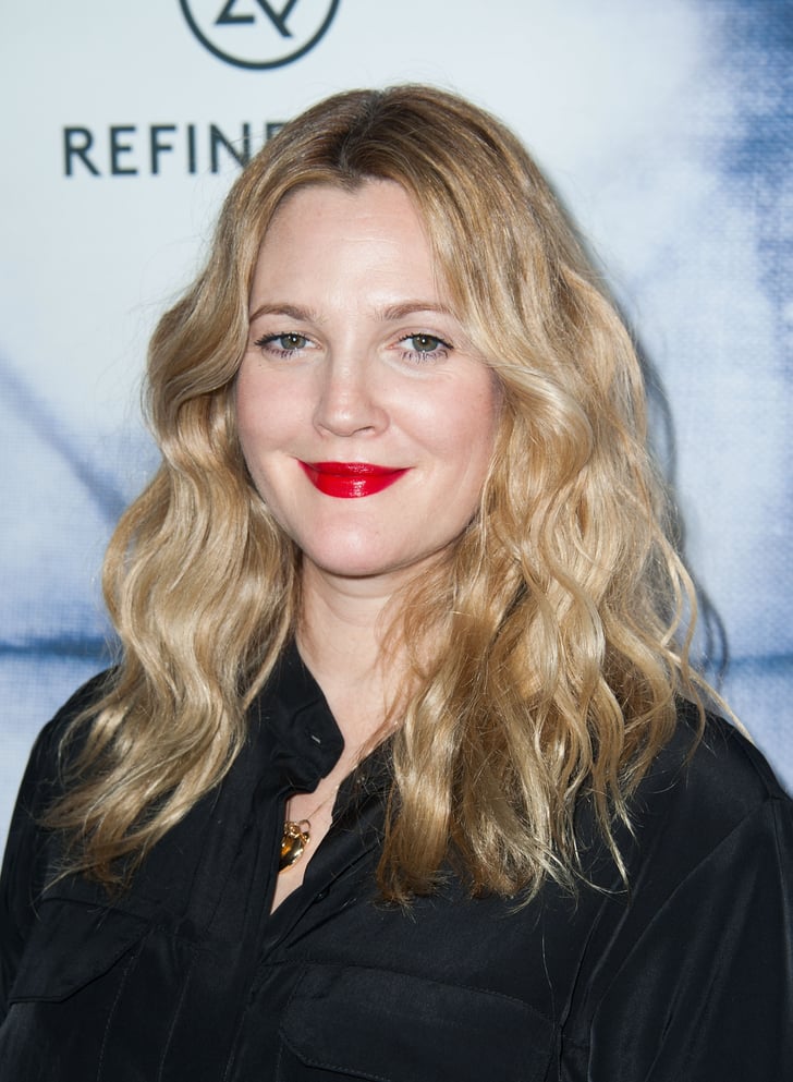 Drew Barrymore rocked a glamorous red lip for the Refinery29 Holiday ...