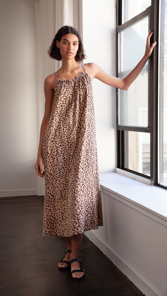 SUNDRY Leopard Strappy Maxi Dress