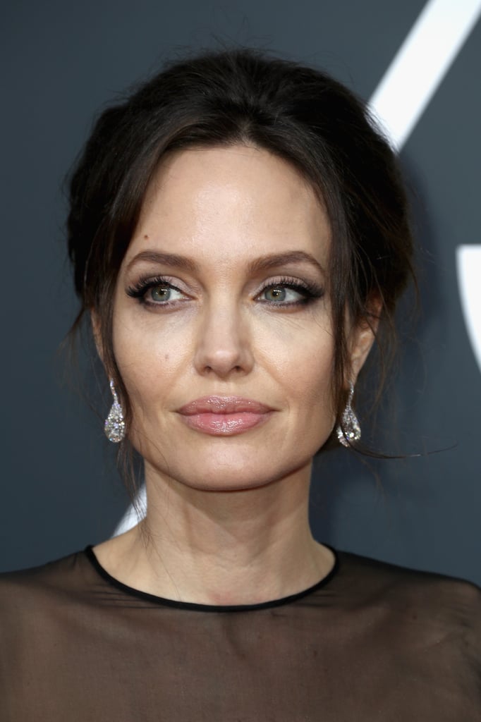 Angelina Jolie  Celebrity Hair and Makeup at the 2018 Golden Globes  POPSUGAR Beauty UK Photo 13