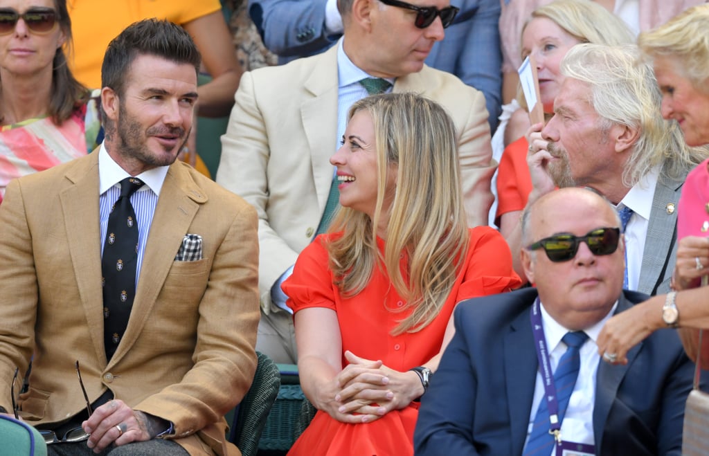 David Beckham and Claire Foy With Their Moms at Wimbledon
