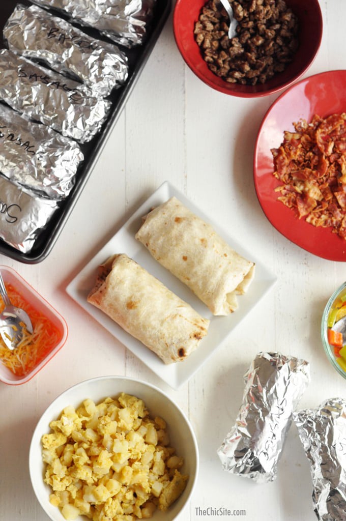 FreezerFriendly Classic Breakfast Burritos MakeAhead Egg Recipes POPSUGAR Food Photo 2