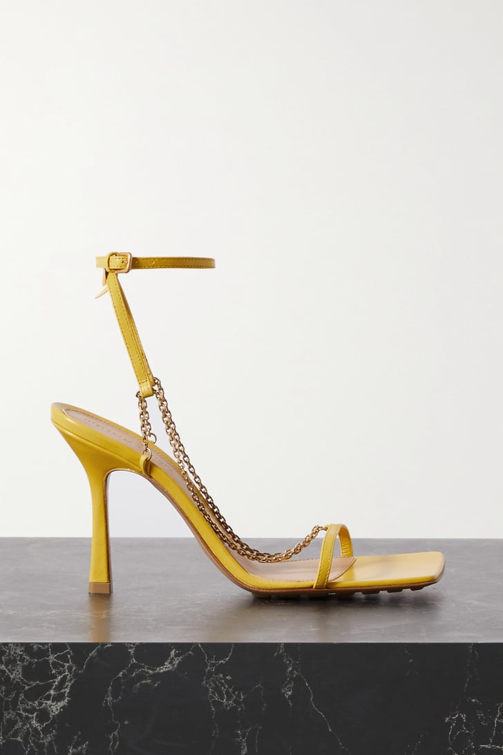 Bottega Veneta Yellow Chain Embellished Leather Sandals We re