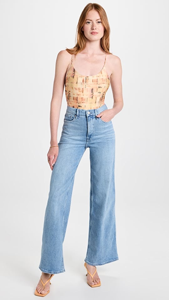 Wide Leg Jeans: Good American Good Stacked Jeans