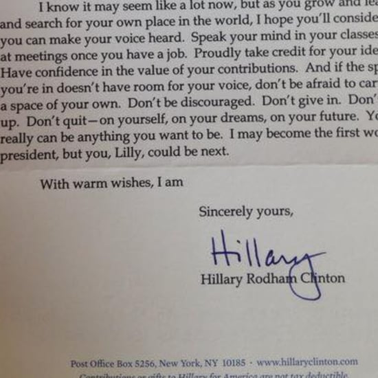 Hillary Clinton's Letter to Girl Who Wants to Go by Lillary