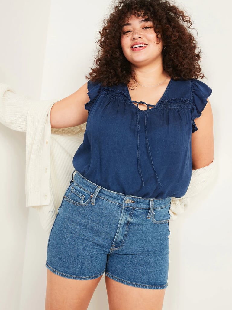 Old Navy Tencel Short-Sleeve Swing Blouse