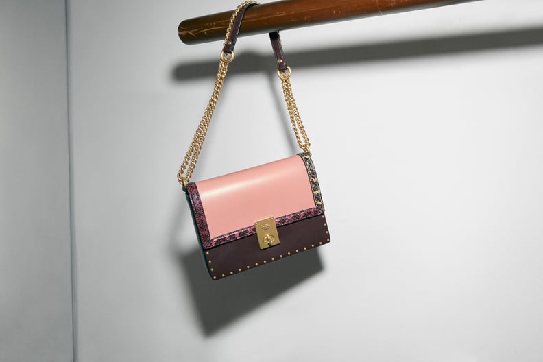 Coach x jennifer lopez hutton shoulder bag in colorblock with snakeskin detail online