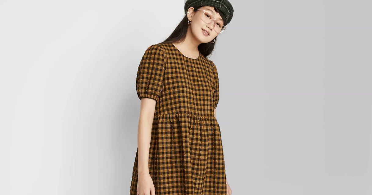 green emerald velvet dress 100% Cotton Red Gingham Mini Dress - Fall Dresses