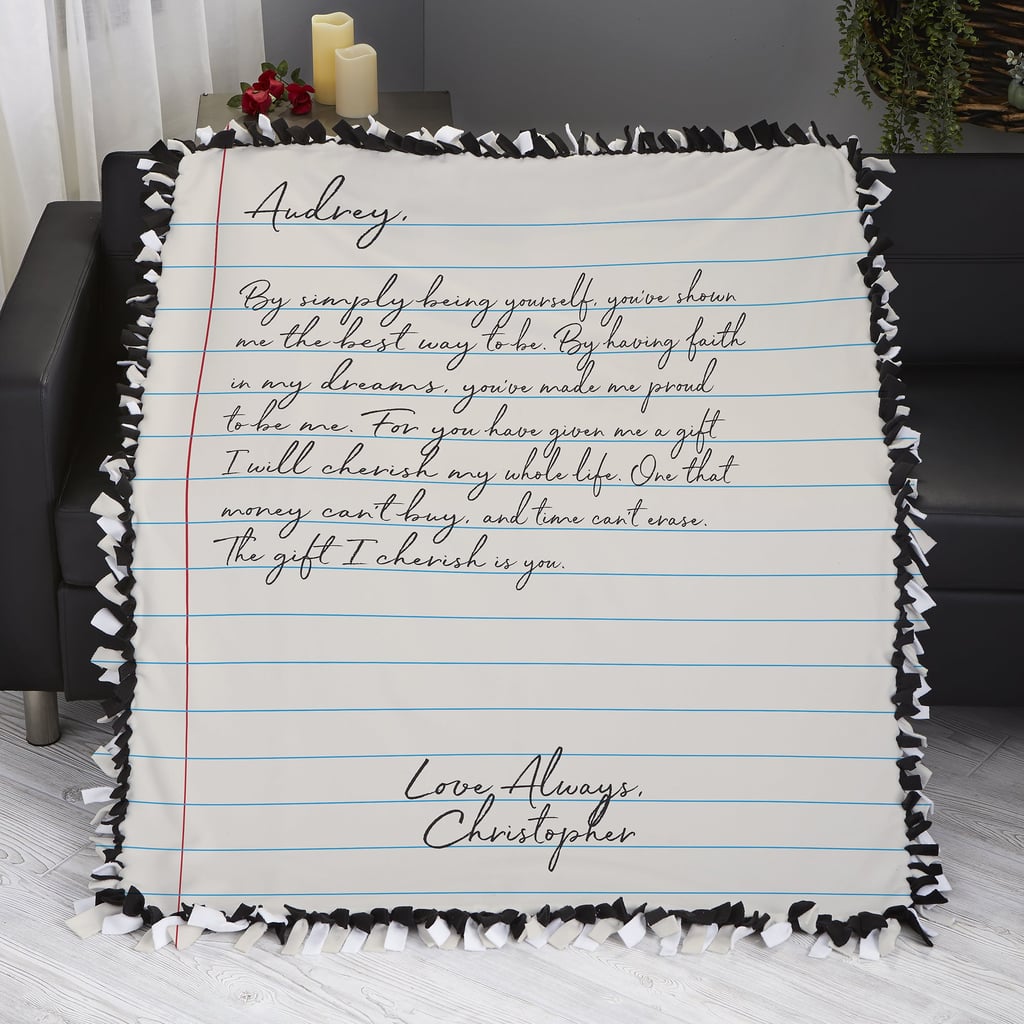 Buy a Personalized Love-Letter Blanket For Valentine's Day