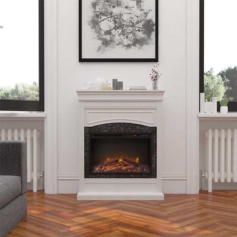 Ameriwood Home Lamont Electric White Fireplace