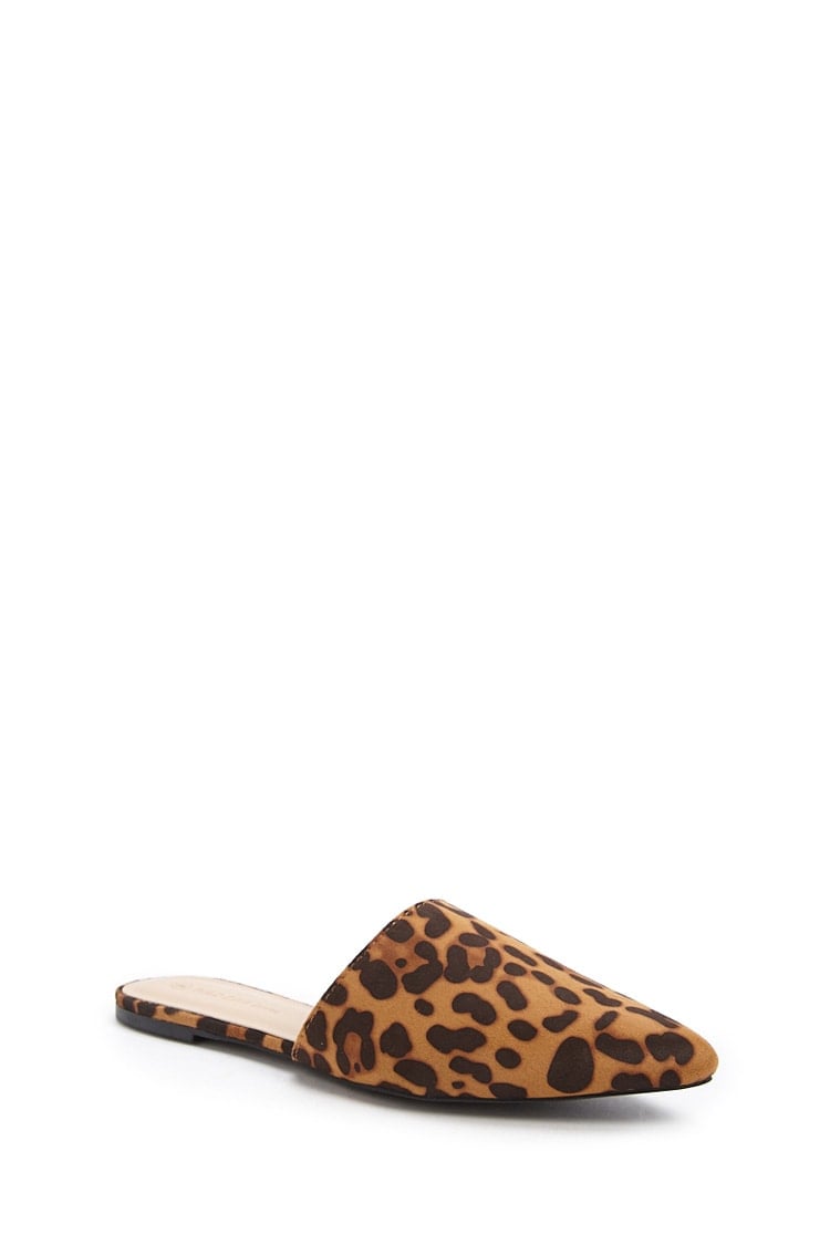 Forever 21 Leopard Print Flat Mules