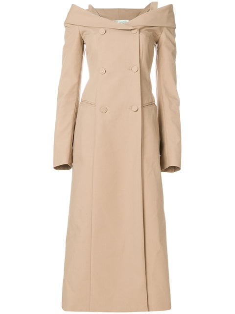 Off-White Cold Shoulder Trench Dress