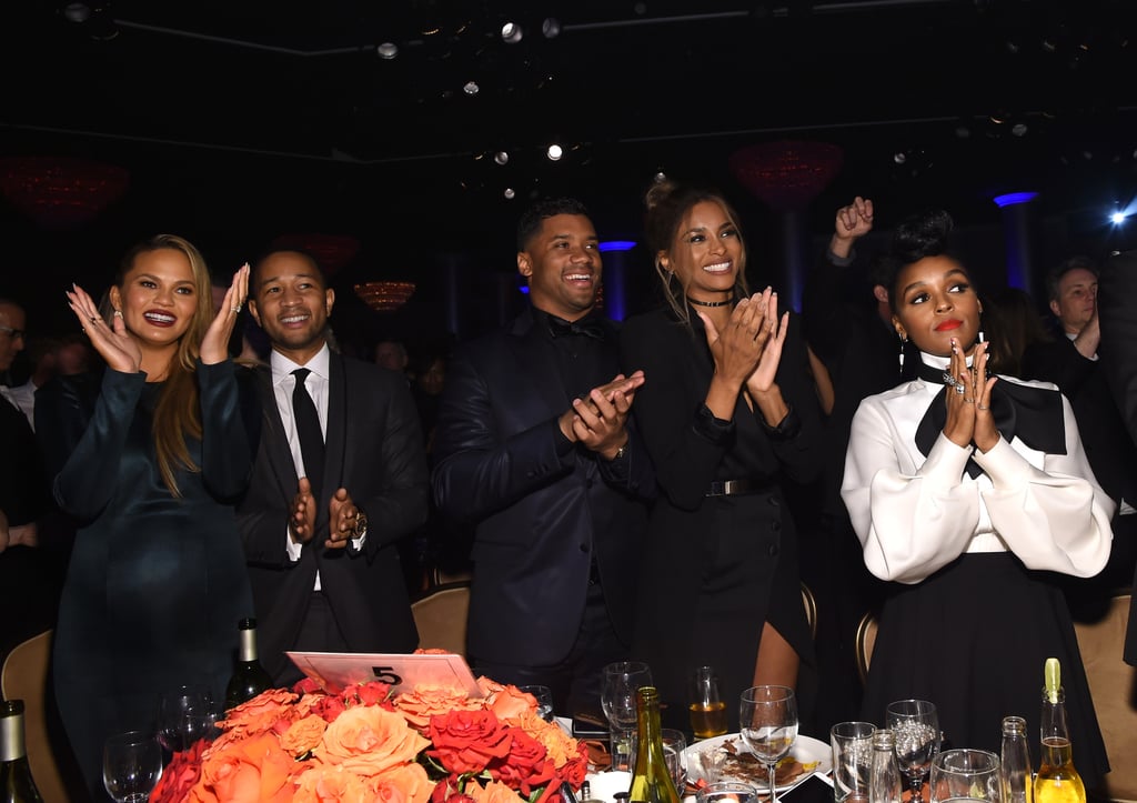 Chrissy Teigen and John Legend at Clive Davis Party 2016