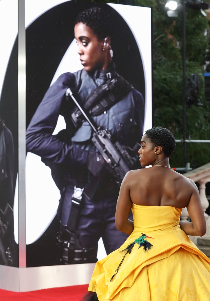 Lashana Lynch's Yellow Dress at the No Time to Die Premiere