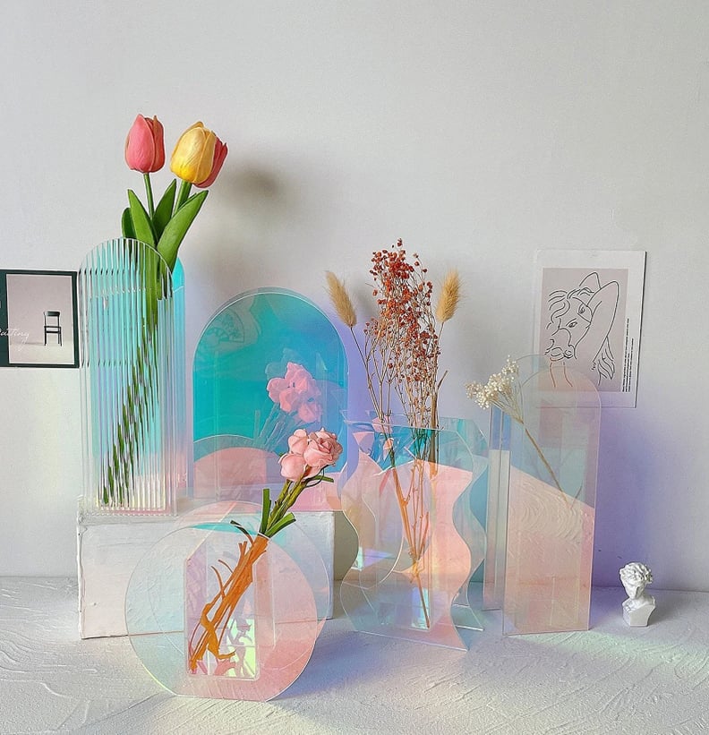 Incredibly Iridescent: Jojo By Joda Iridescent Rainbow and Mirrored Acrylic Vase