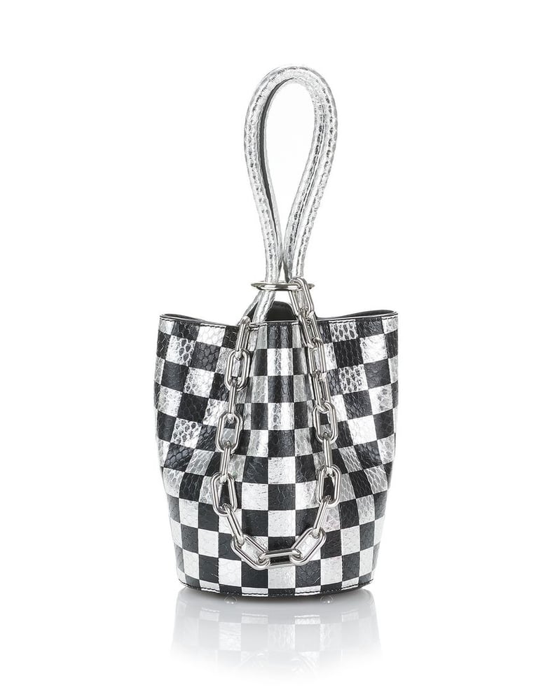 Alexander Wang Roxy Checkerboard Elaphe Mini Bucket Bag