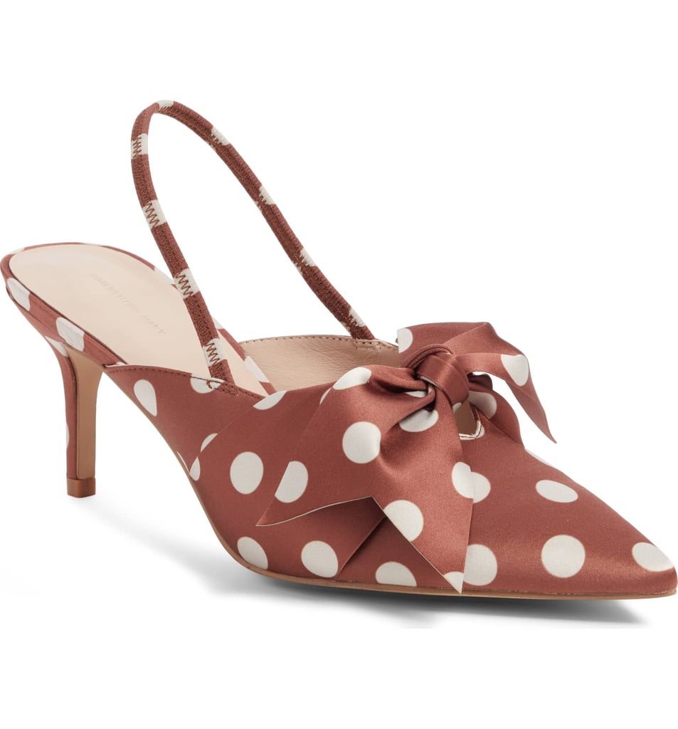 polka dot slingbacks