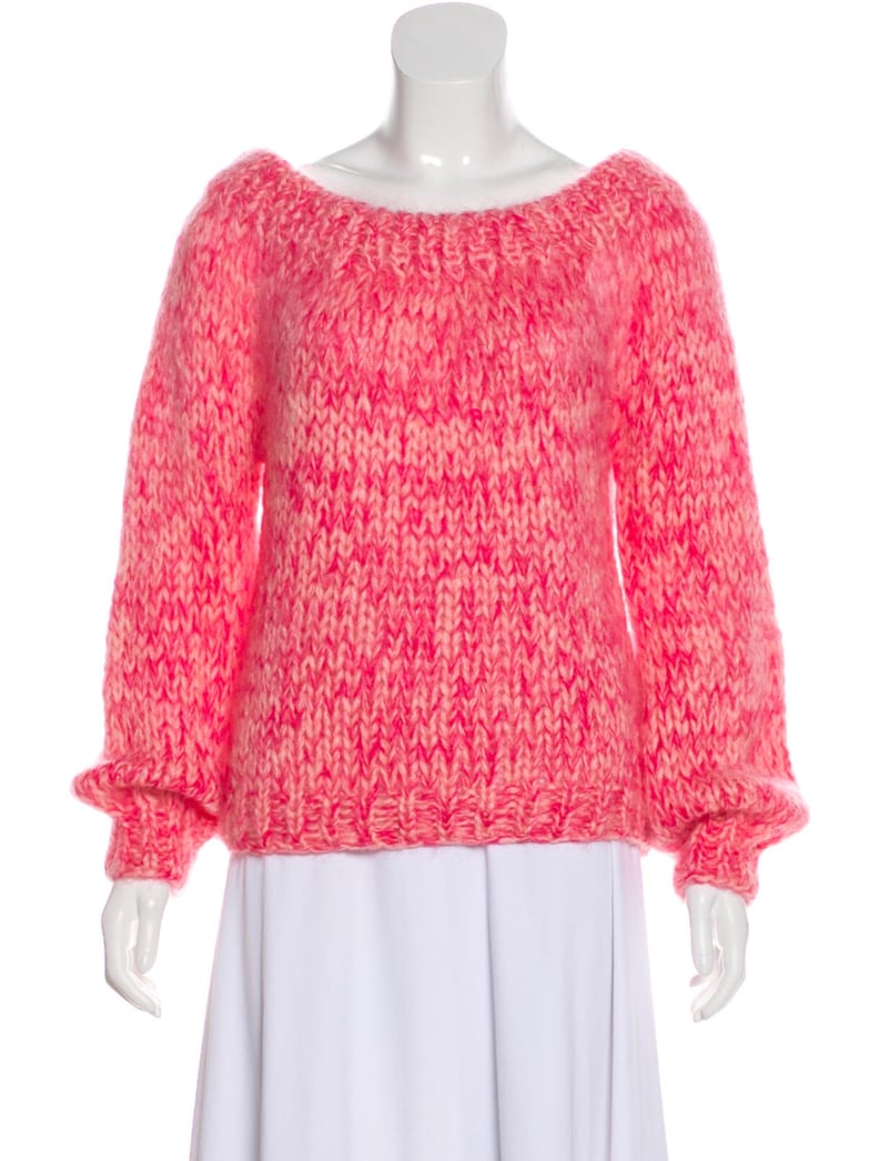 Ganni Wool Bateau Neckline Sweater