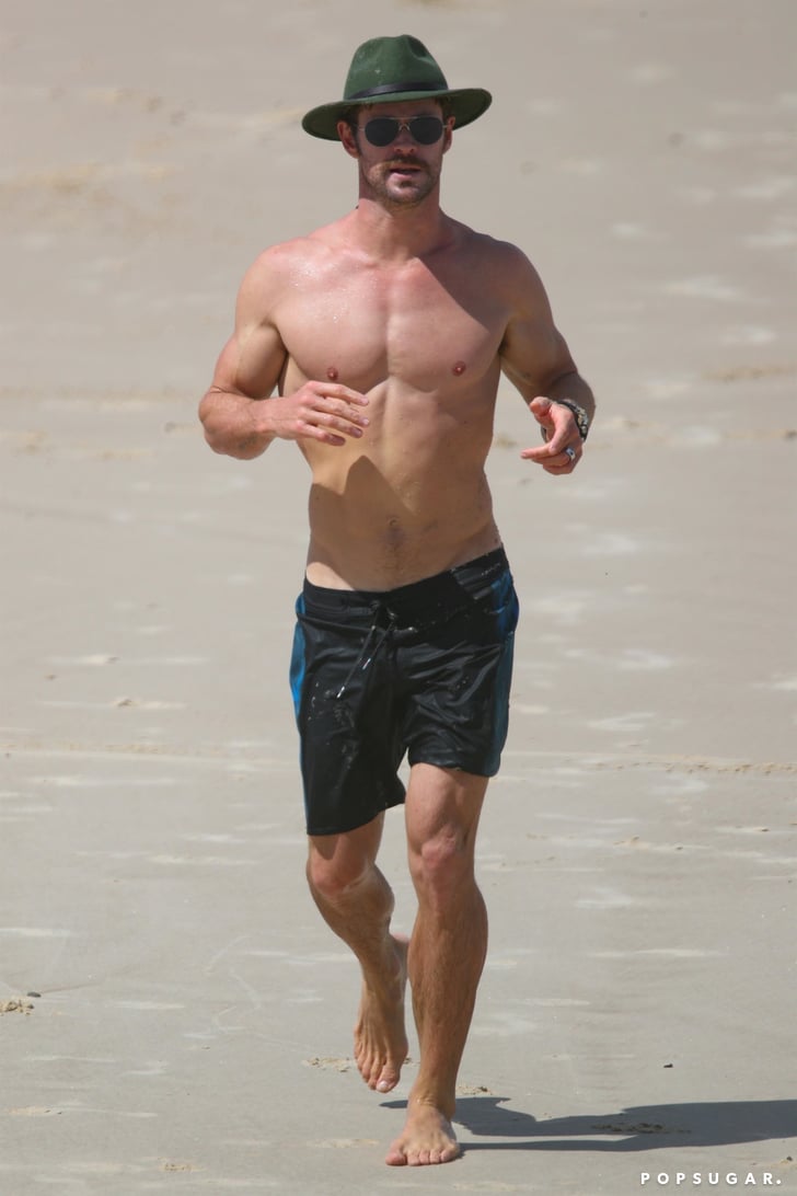 Chris Hemsworth Shirtless Pictures In Australia April 2018 Popsugar Celebrity Photo 2