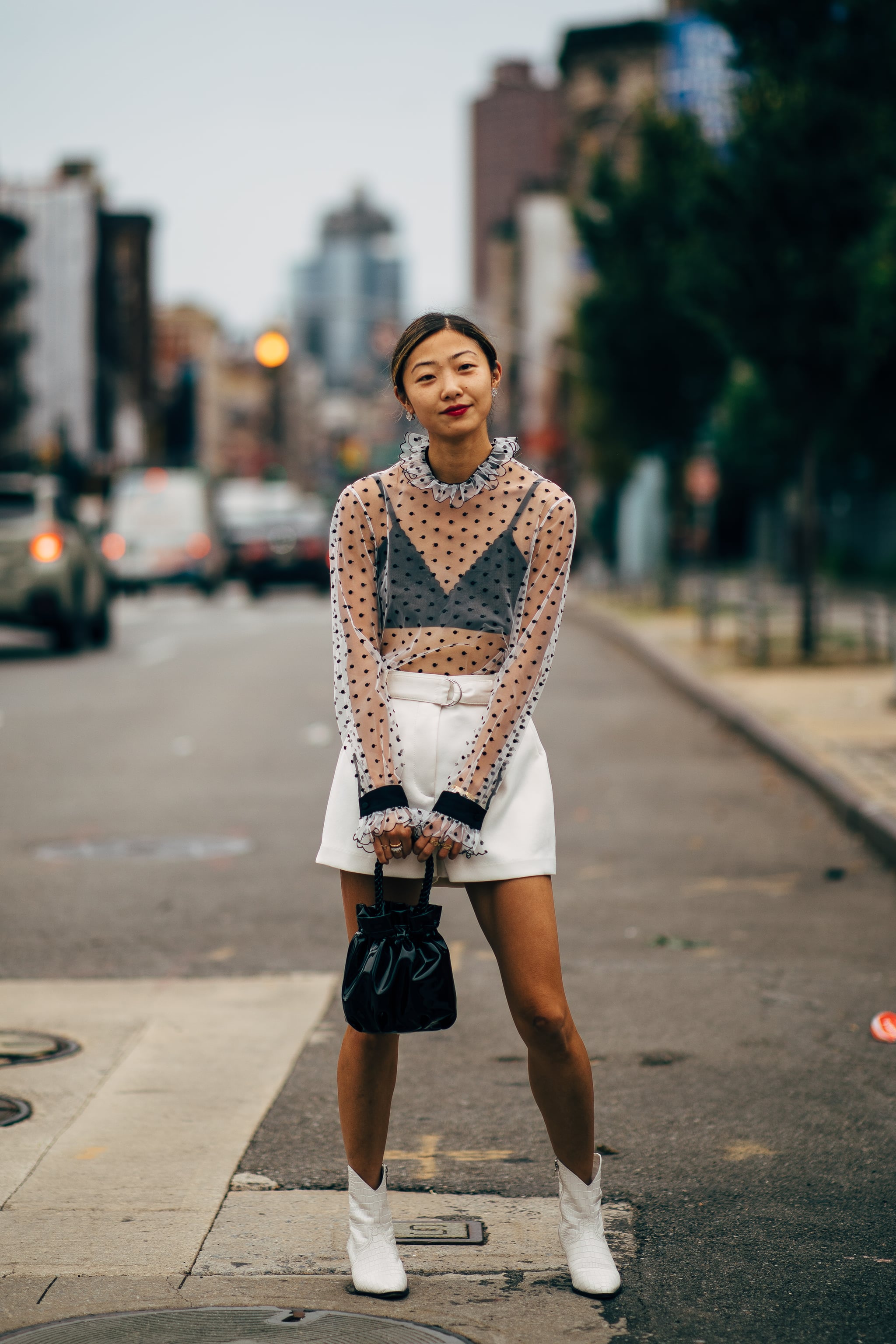Opt For a Sheer Top and Bralette, 21 Easy Ways to Style Your Skirt With  Boots — No Matter the Occasion