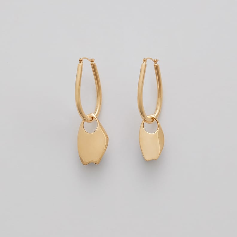 Cuyana Asymmetrical Petal Hoop Earrings