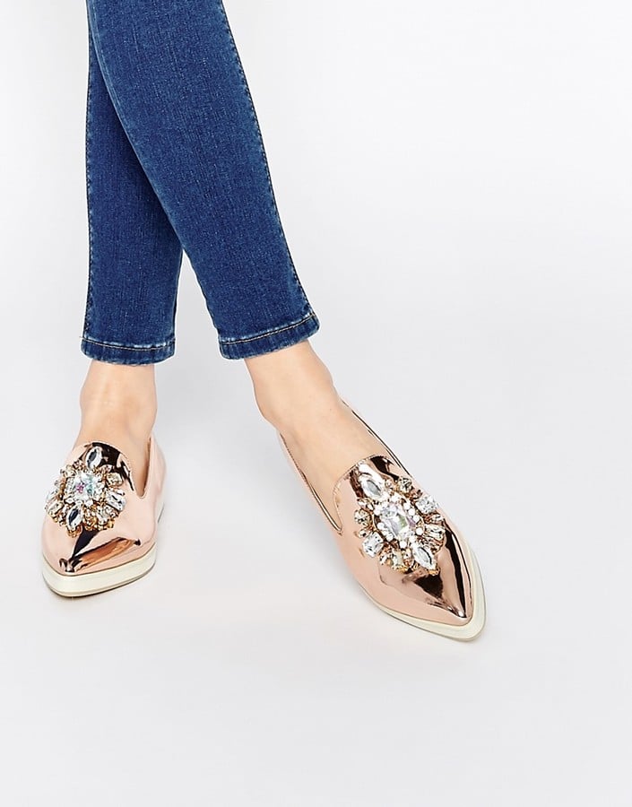 ASOS Metaphor Embellished Flat Shoes ($65) | Shoes That Don't Sink in ...