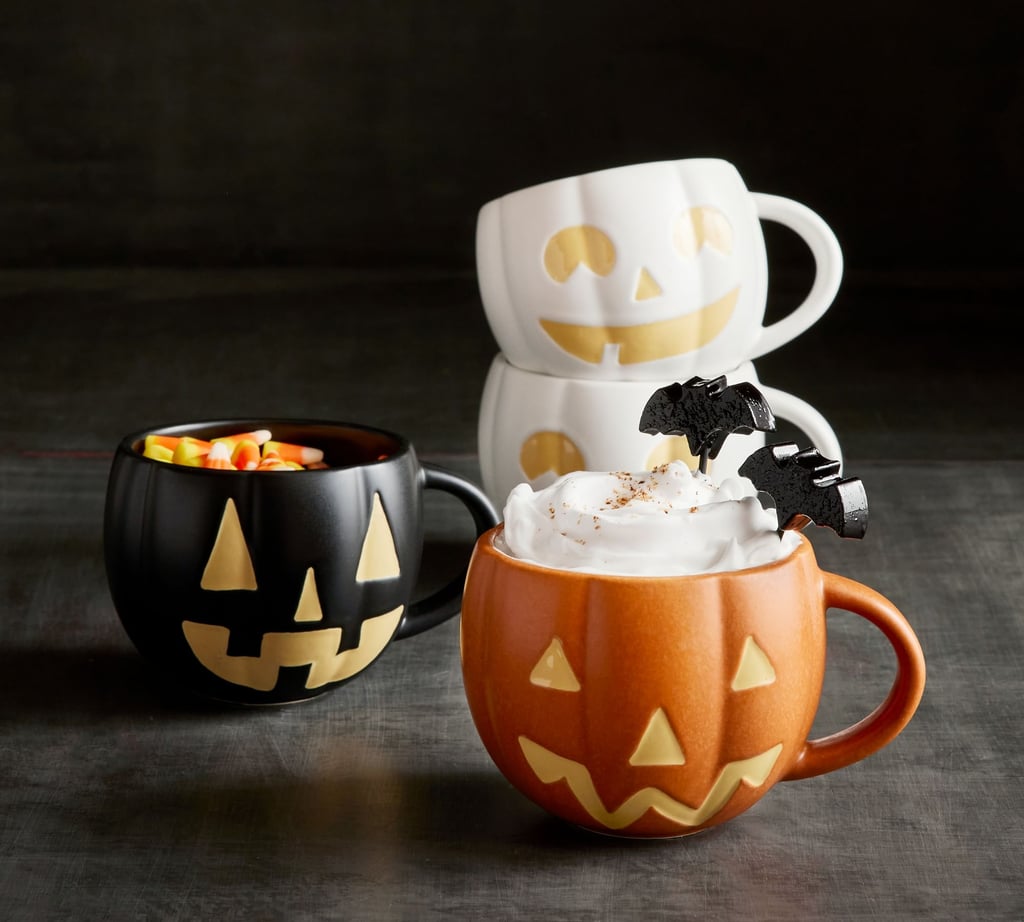 For Pumpkin Spice Lattes: Pumpkin Shaped Stoneware Mugs