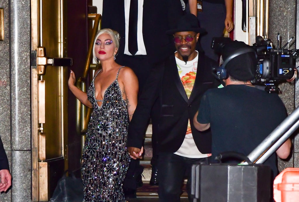 Lady Gaga Wearing a Shimmering Georges Hobeika Gown