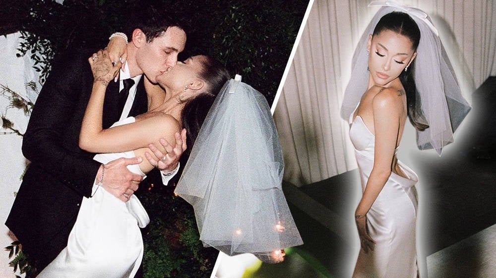 Ariana Grande's Chic and Short Wedding Veil