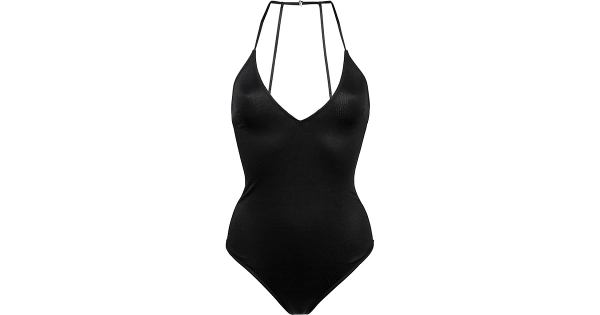 Fleur du Mal Bodysuit | Irina Shayk's Black One-Piece Swimsuit ...